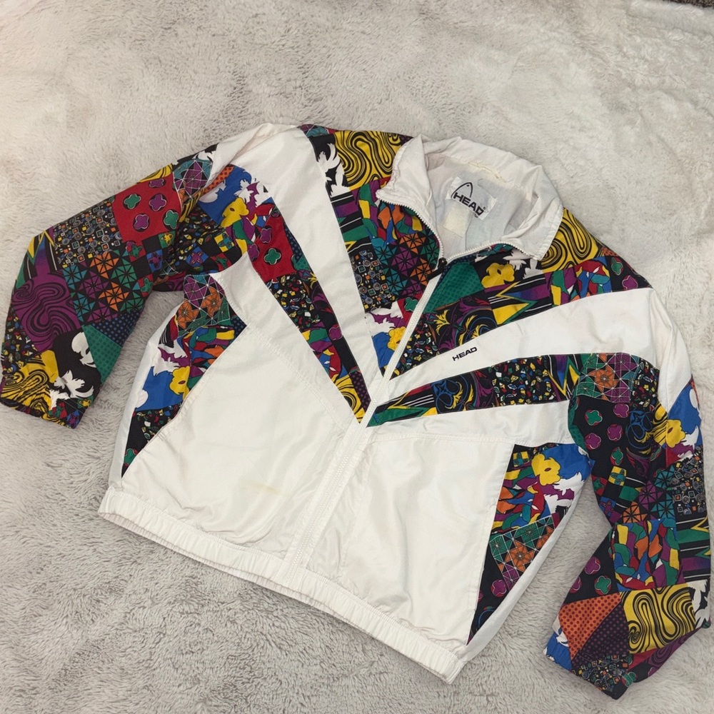 Vtg 90s Head abstract windbreaker